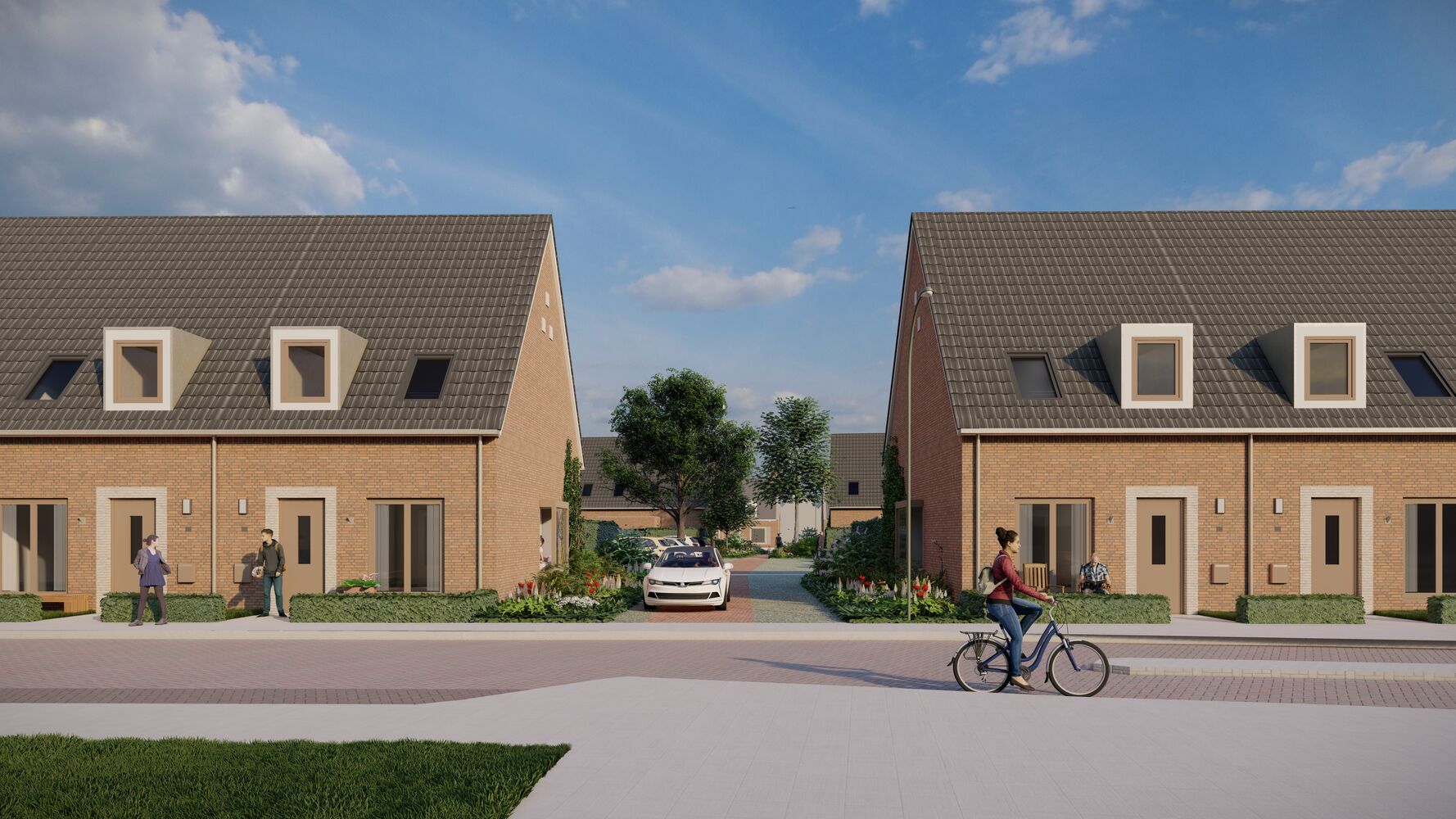 12 sociale huurwoningen en 8 koopwoningen voor  starters aan de Van Isselmudenstraat, Monnikenweg, Bonkhavenweg in Sint Jansklooster